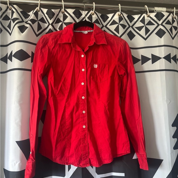 Women’s inch red button down shirt - Picture 1 of 3